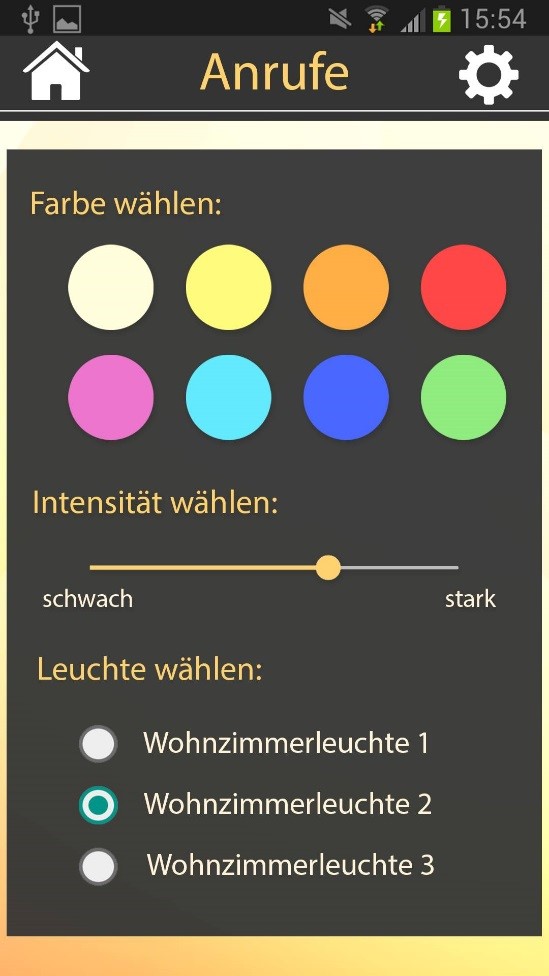 Bild Hi-Fi Prototyp Einstellungen