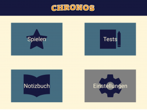 Bild Chronos 2019 - Hauptmenü