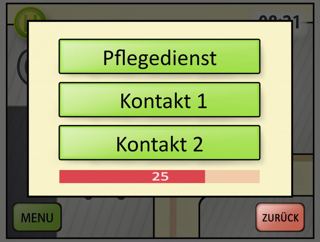 Bild Notruf-Bildschirm