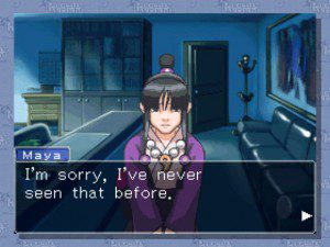 Screenshot aus dem Nintendospiel "Phoenix Wright: Ace Attorney"