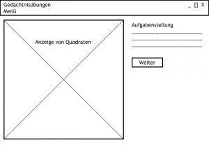 Wireframe für "Quadrate zählen"