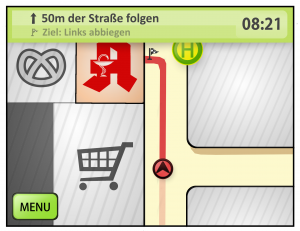 Bild Navigationsbildschirm