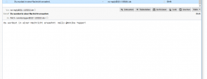 Screenshot E-Mail Benachrichtigung bei Erwähnung im Chat